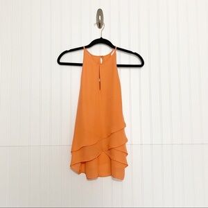 Parker Sheila Keyhole Silk Layered Tank Top